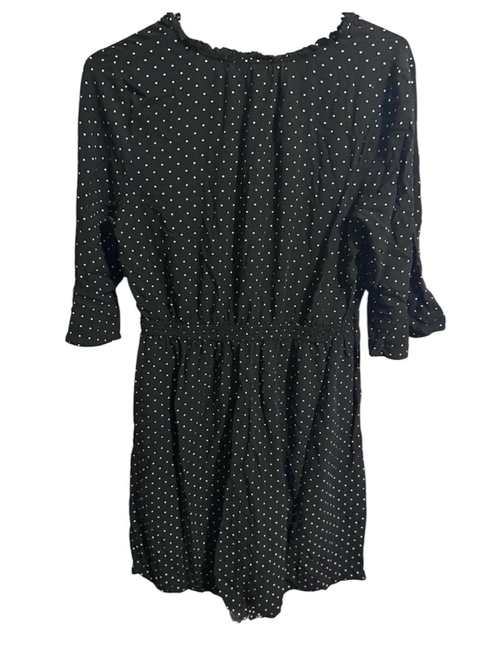 3 for $15 SALE! Old Navy Black Polka Dot Mini Dress - Picture 2 of 4